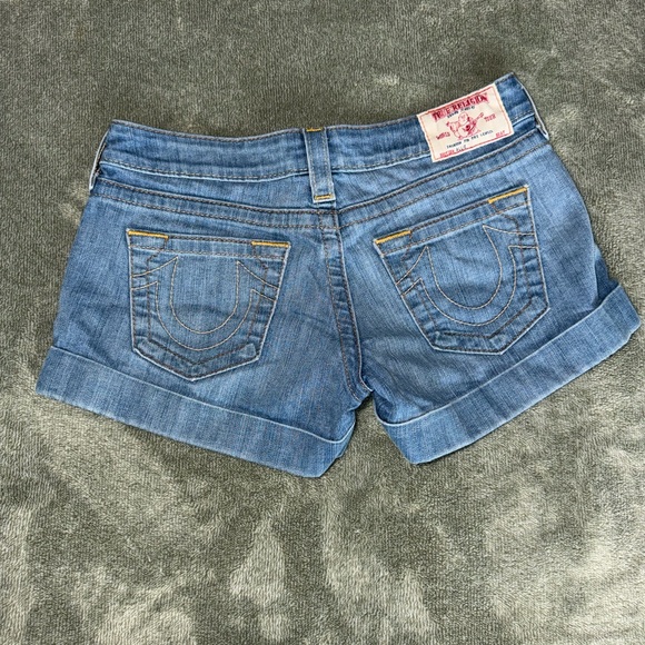 True Religion Light Blue Jean Shorts - Picture 2 of 3